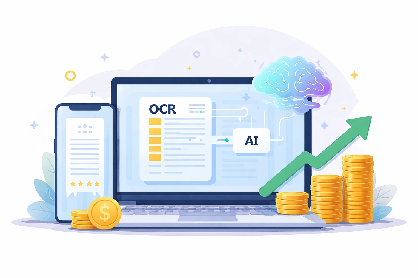 Professional connected to an intelligent AI data network